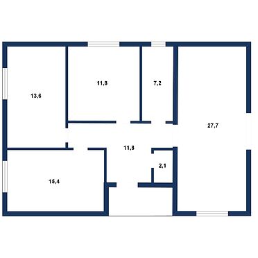 Жилой дом подчистовую отделку в г. Бресте - 240275, план 1