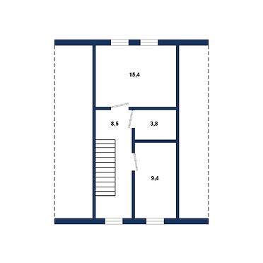 Дом жилой с мансардой в д. Кнубово - 540020, план 3