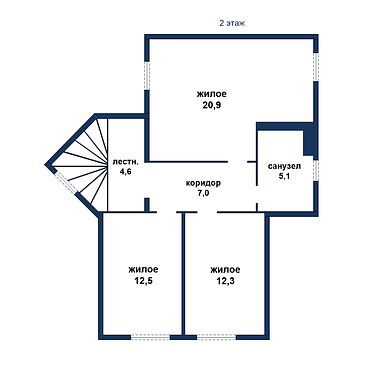 Двухэтажный дом, д. Пинковичи, Пинский район - 580020, план 2