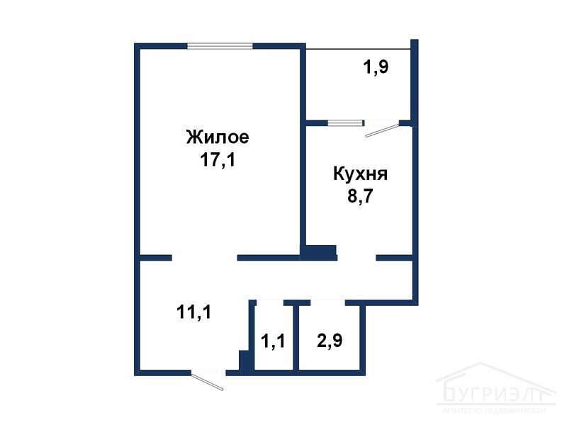 Однокомнатная квартира, Белорусская ул. - 260089, фото 1