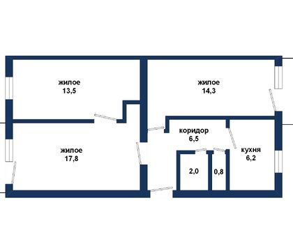 Трехкомнатная квартира, Героев обороны Бресткой крепости ул. - 220653
