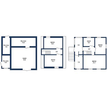 Жилой дом с баней в Ратомке - 450051, план 1