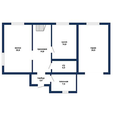 Двухэтажный каркасный дом с участком - 610103, план 1