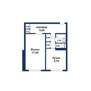 Однокомнатная квартира, Центр - 260169, план 1