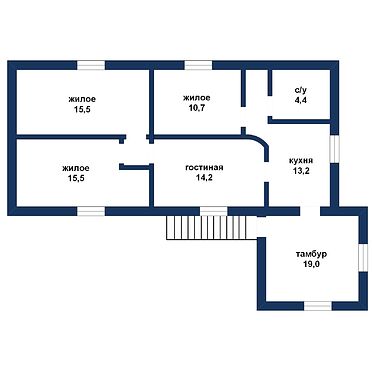 Жилой дом в коттеджной застройке д.Цнянка - 430006, план 1