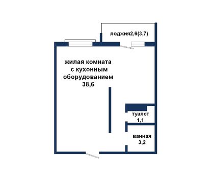 Однокомнатная квартира, Лт-Рябцева ул.- 260164